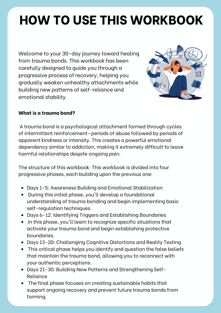 30 Day Trauma Bond Recovery Workbook - Image 2