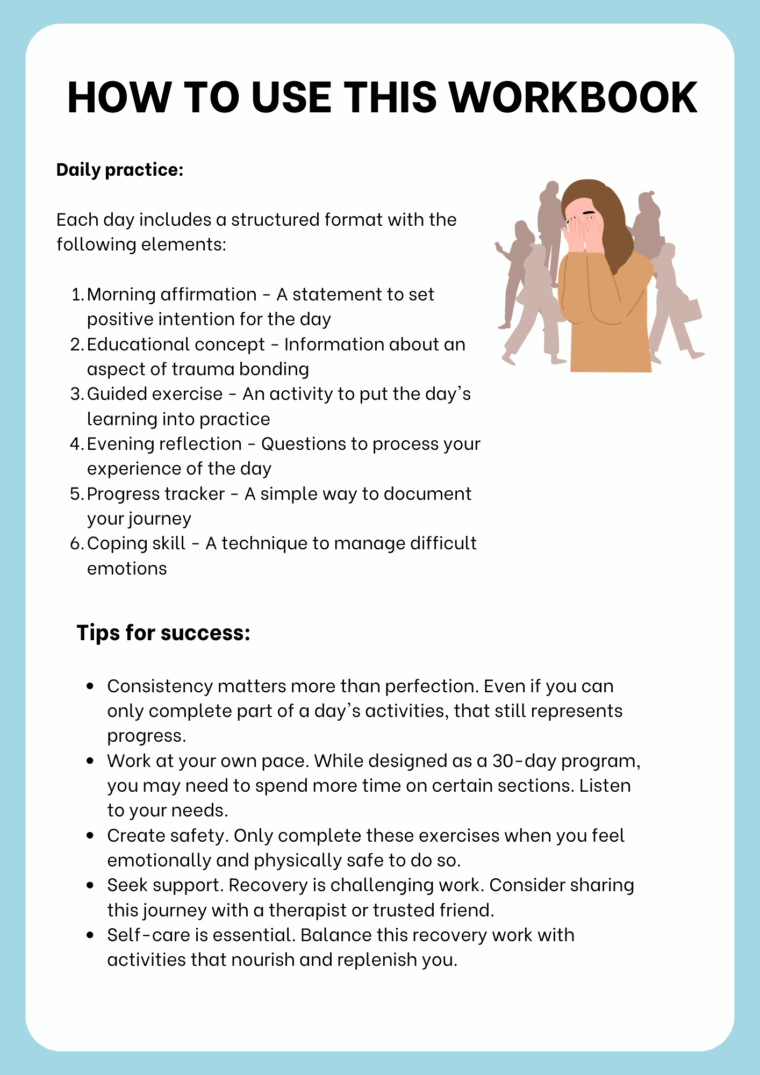 30 Day Trauma Bond Recovery Workbook - Image 3