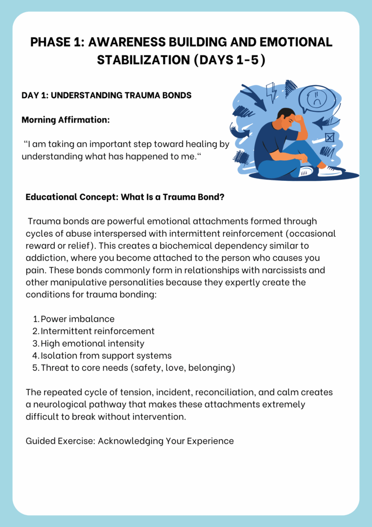 30 Day Trauma Bond Recovery Workbook - Image 6