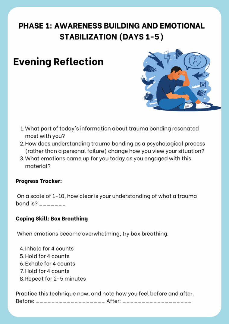 30 Day Trauma Bond Recovery Workbook - Image 8
