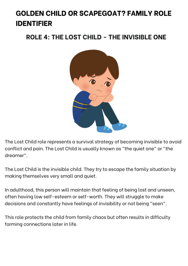 GOLDEN CHILD OR SCAPEGOAT? FAMILY ROLE IDENTIFIER Checklist - Image 6