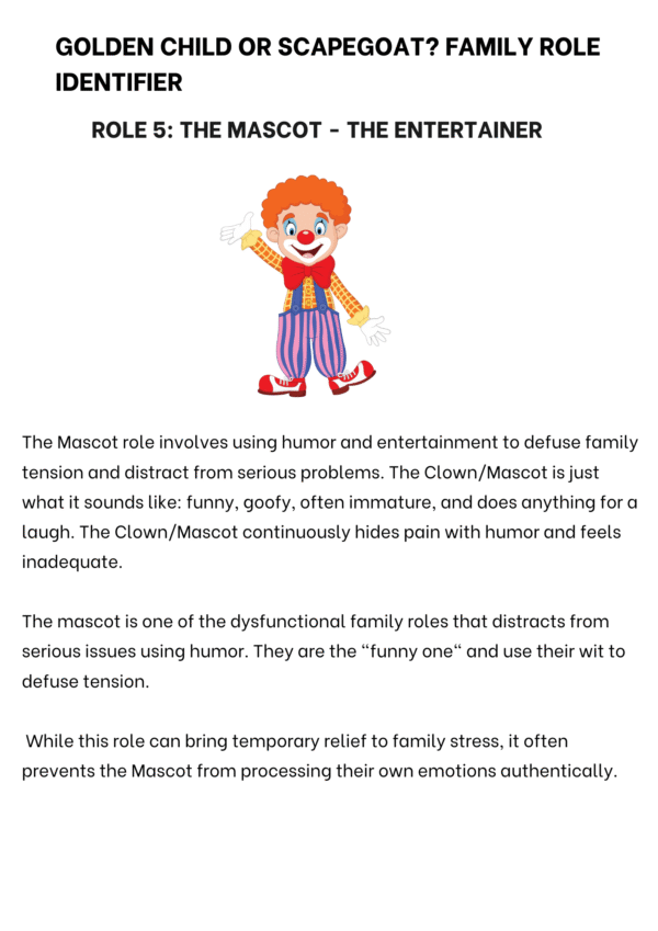 GOLDEN CHILD OR SCAPEGOAT? FAMILY ROLE IDENTIFIER Checklist - Image 7
