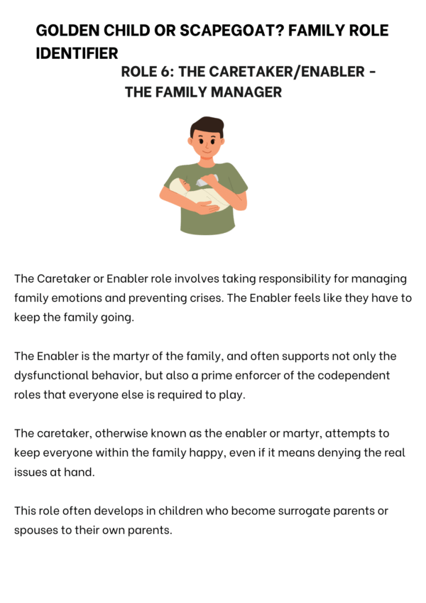 GOLDEN CHILD OR SCAPEGOAT? FAMILY ROLE IDENTIFIER Checklist - Image 8