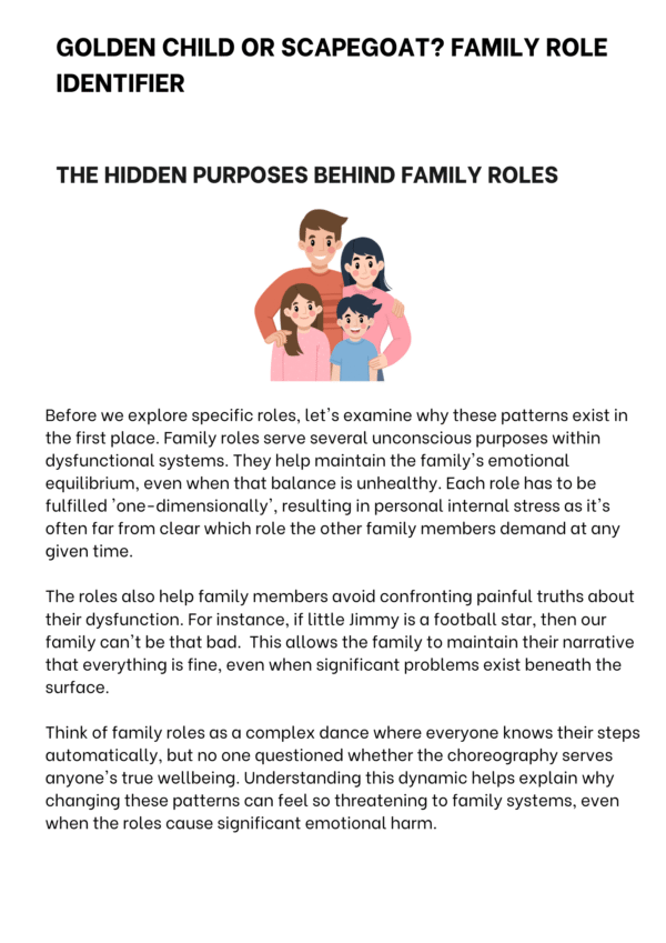 GOLDEN CHILD OR SCAPEGOAT? FAMILY ROLE IDENTIFIER Checklist - Image 3