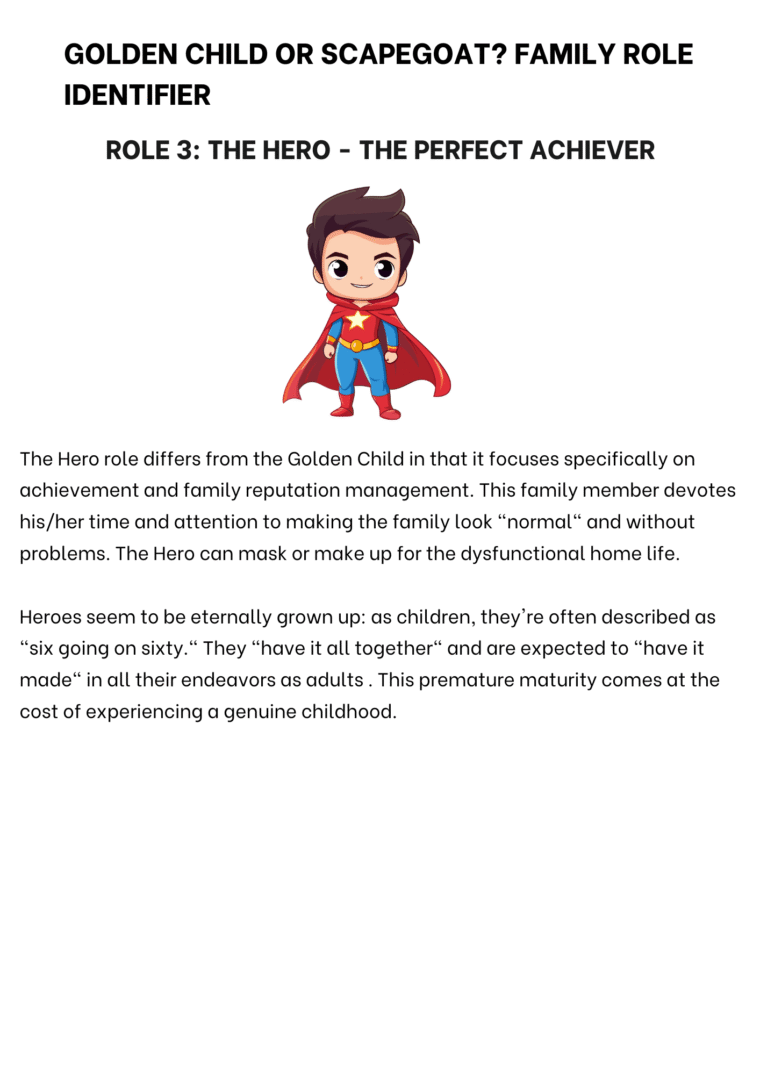 GOLDEN CHILD OR SCAPEGOAT? FAMILY ROLE IDENTIFIER Checklist - Image 5