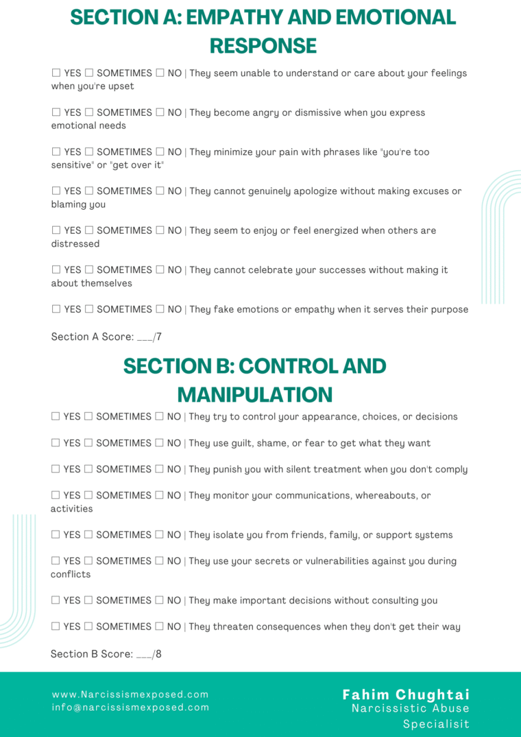 Narcissistic Abuse Checklist - Free Recognition Guide - Image 4
