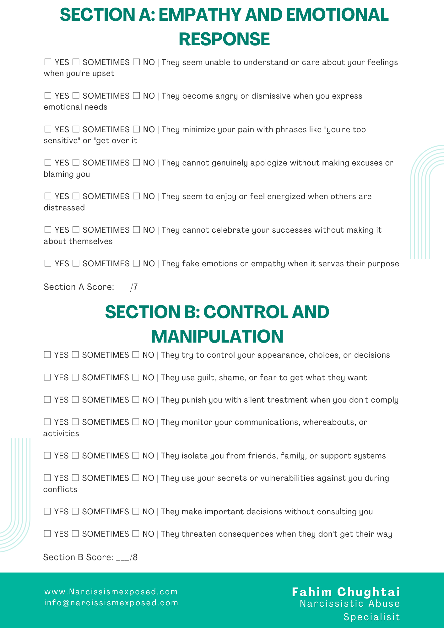Narcissistic Abuse Checklist - Free Recognition Guide - Image 4