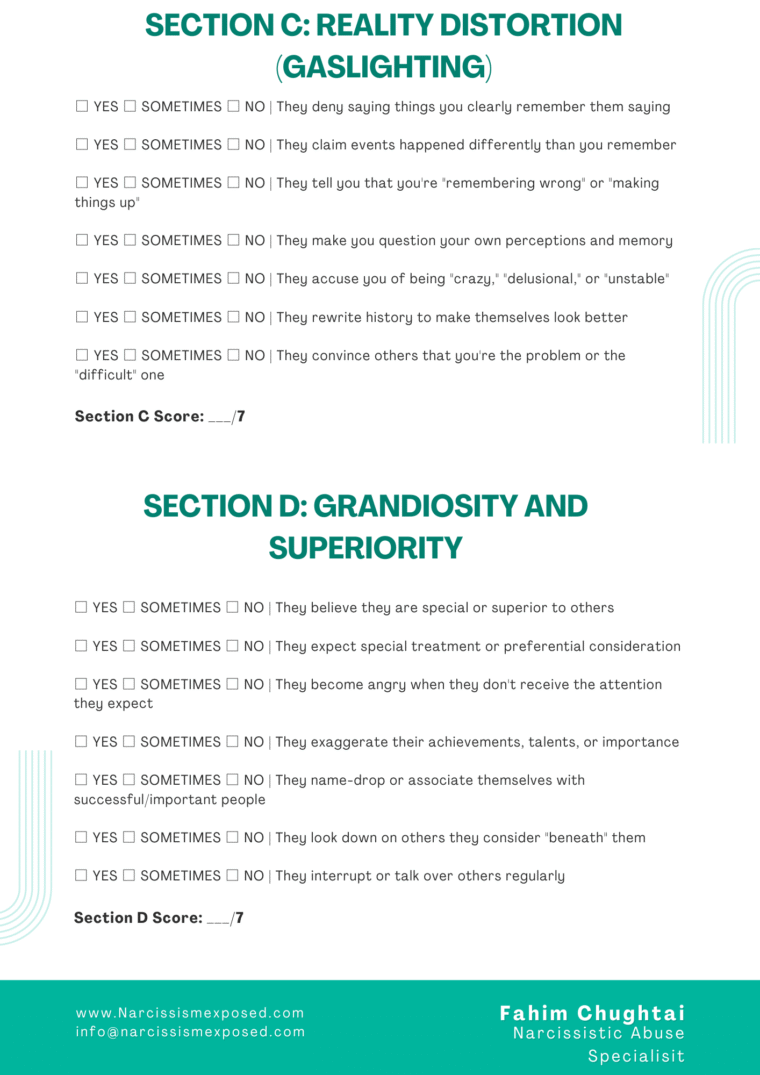 Narcissistic Abuse Checklist - Free Recognition Guide - Image 5