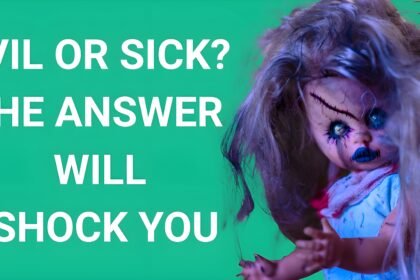 Are narcissists evil blog post featured image with horror aesthetic doll symbolizing broken psychology vs evil nature