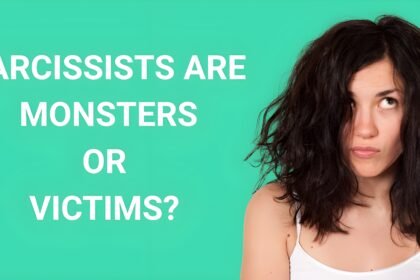 Are narcissist bad people featured image with confused woman and text asking narcissists are monsters or victim