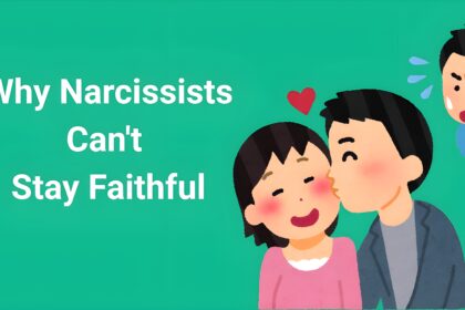 Are narcissist cheaters featured image showing why narcissists can't stay faithful with couple kissing while another person watches upset