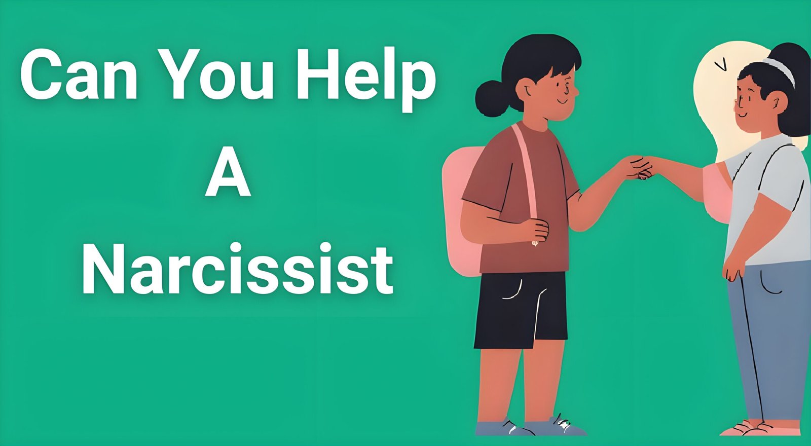 Person reaching out to help someone across a emotional divide representing the challenge of helping a narcissist