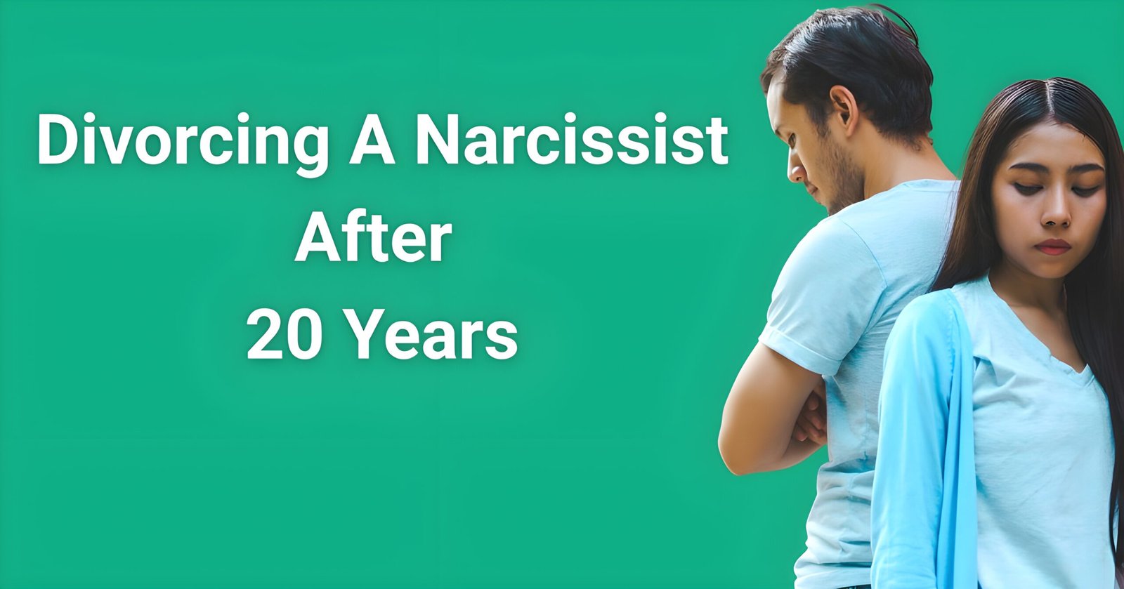 Divorcing a narcissist after 20 years - Couple in emotional distress showing the hidden reality of ending long-term marriage