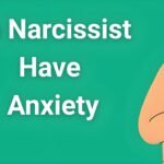 Person wearing mask showing confident expression while shadow shows anxious figure representing narcissist anxiety connection"