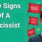 Early warning signs of narcissistic behavior red flags illustration"