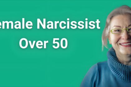 Female narcissist over 50 - Smiling older woman showing deceptive charm that masks dangerous manipulation tactics