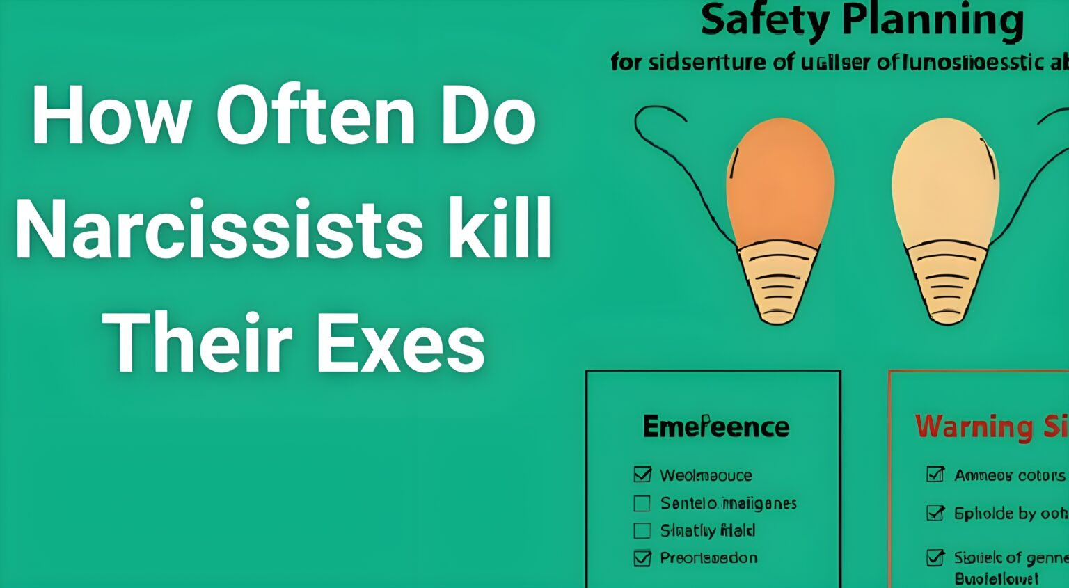 Safety planning guide for survivors of narcissistic abuse with emergency contact information and warning signs checklist