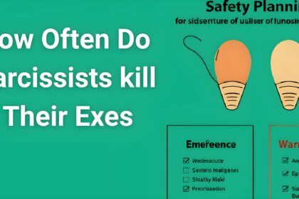 Safety planning guide for survivors of narcissistic abuse with emergency contact information and warning signs checklist