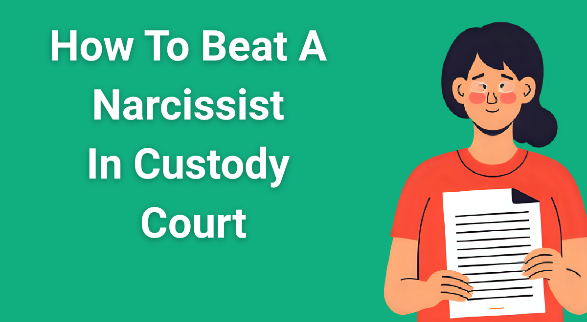 Parent reviewing legal documents and evidence to prepare for custody battle against narcissistic ex-partner