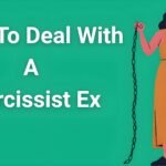 Woman breaking free from chains representing how to deal with a narcissist ex and overcome trauma bonding