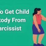 Parent protecting child during custody battle with narcissistic ex-partner in family court setting