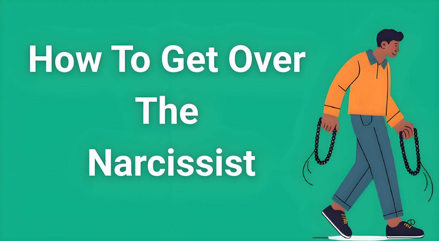 Person breaking free from chains representing how to get over narcissist addiction and trauma bonds