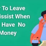 Woman planning financial escape strategy from narcissistic relationship with documents and phone showing support resources