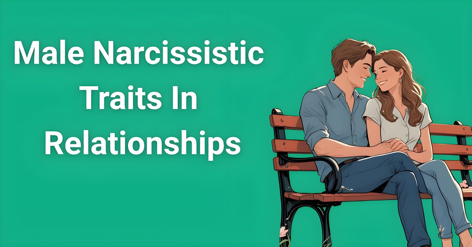 Male narcissistic traits in relationships - couple appearing happy showing how manipulation hides behind charming facade