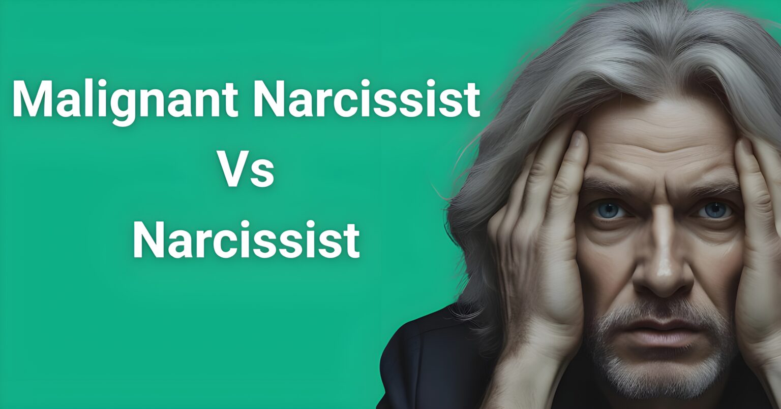 Person holding head in hands showing distress - Malignant Narcissist vs Narcissist comparison guide featured image