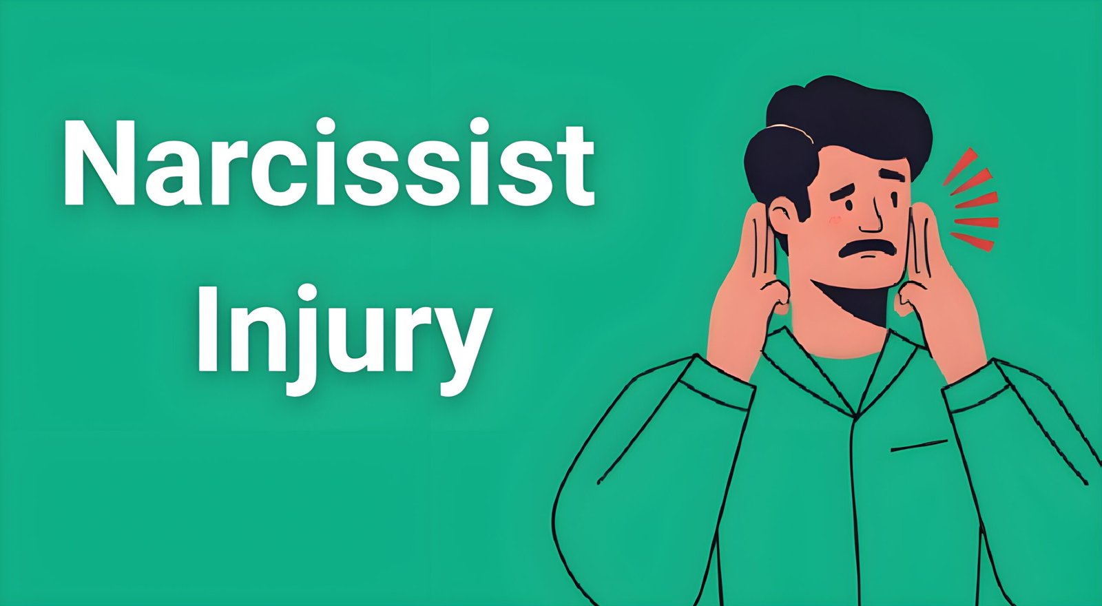 Person protecting themselves from narcissistic injury triggers - warning signs and safety strategies illustrated