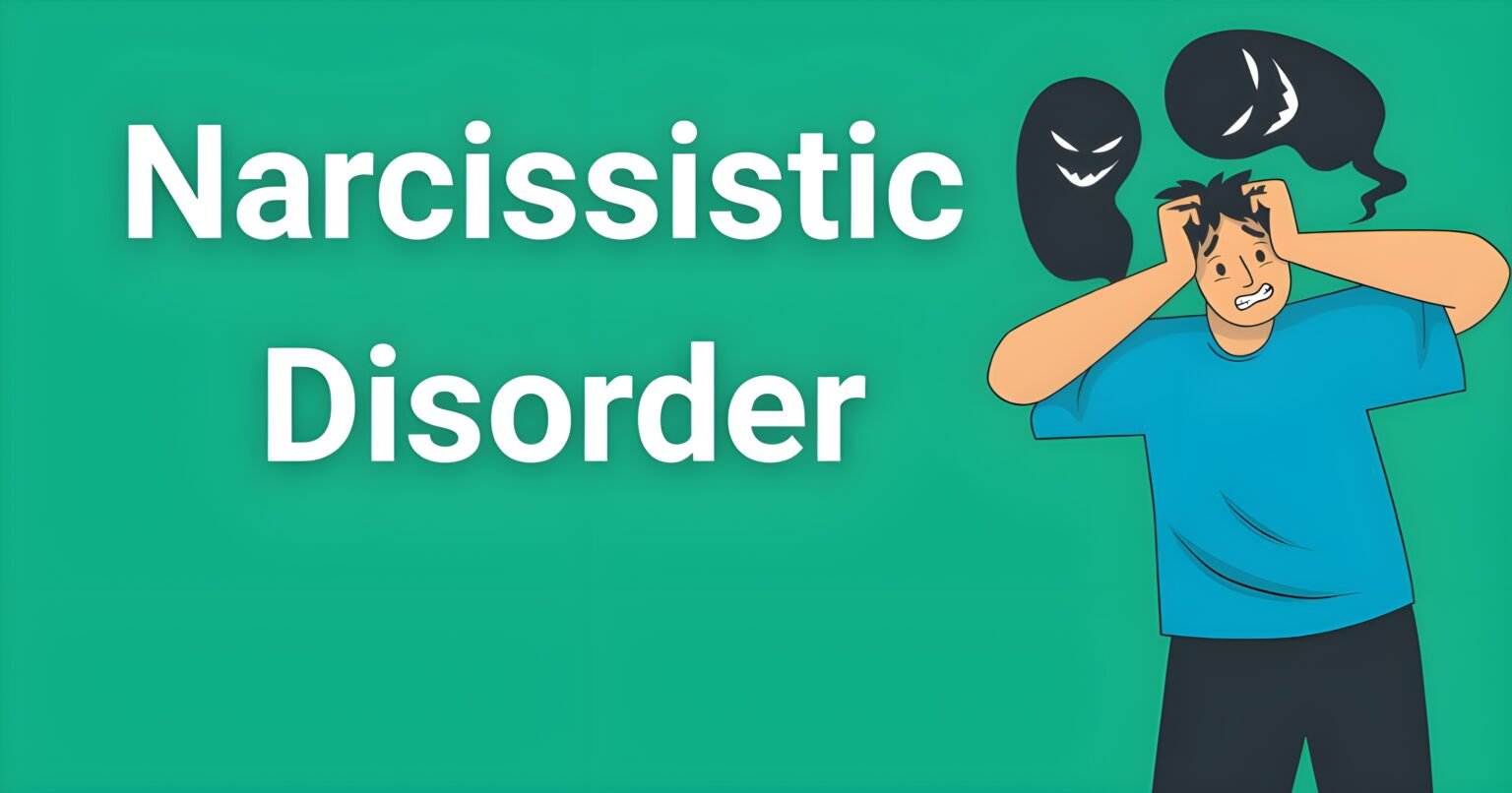 Narcissistic disorder - Person suffering psychological distress from dark manipulative shadows representing hidden abuse reality