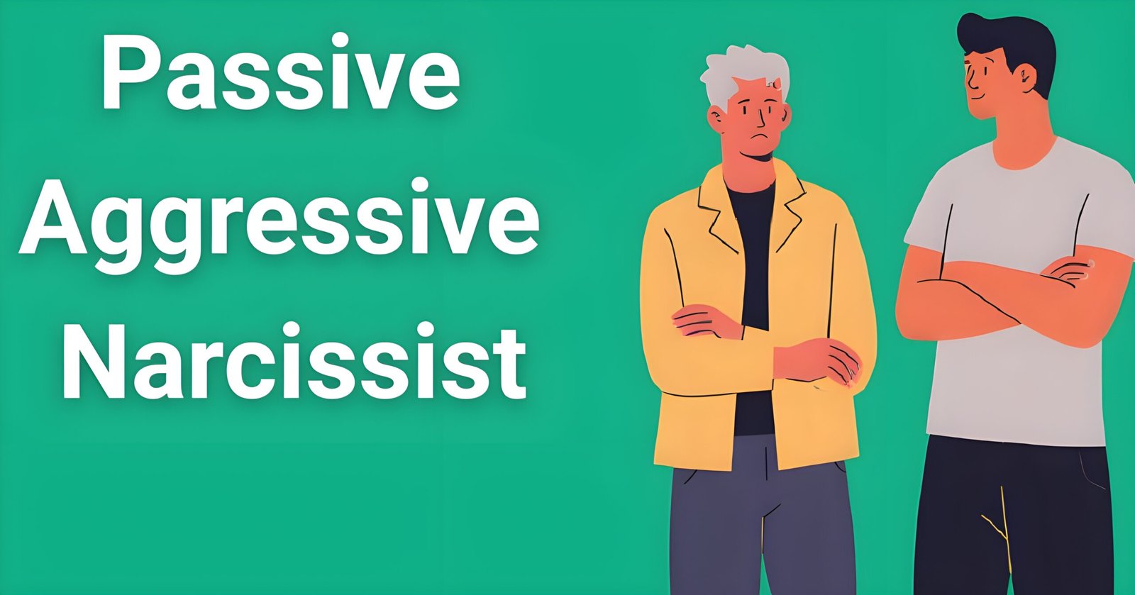 Person looking confused and overwhelmed while another person stands in background with arms crossed showing passive aggressive narcissist behavior