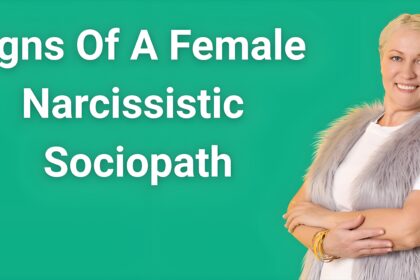 Signs of a female narcissistic sociopath - Confident woman displaying charm and success masking manipulative behavior