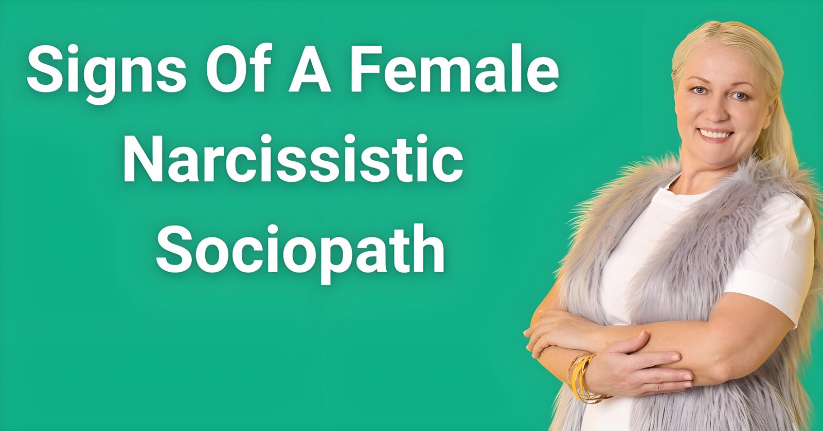 Signs of a female narcissistic sociopath - Confident woman displaying charm and success masking manipulative behavior