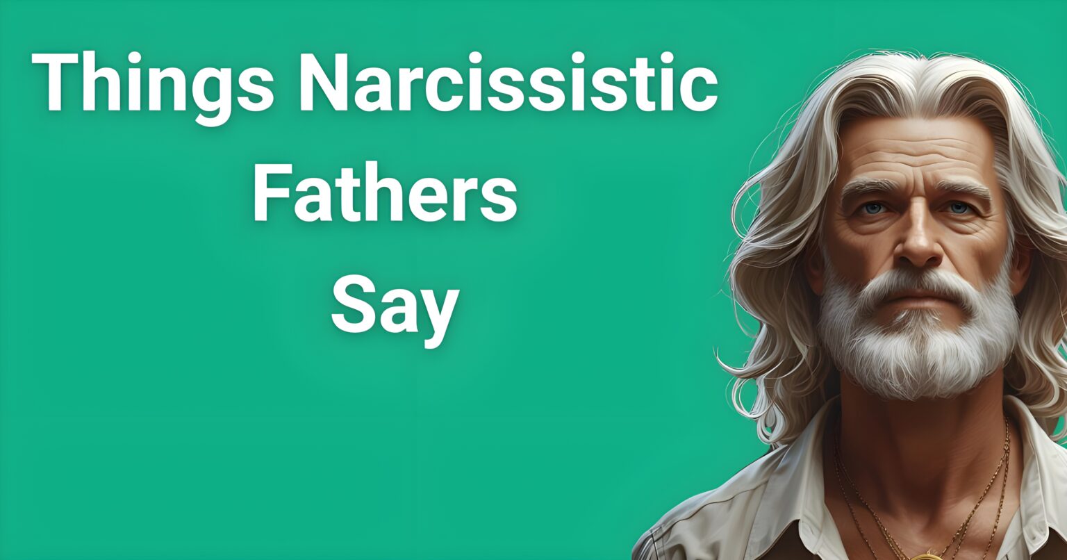 Things narcissistic fathers say - Older man representing authoritative father figure who uses harmful phrases to control children