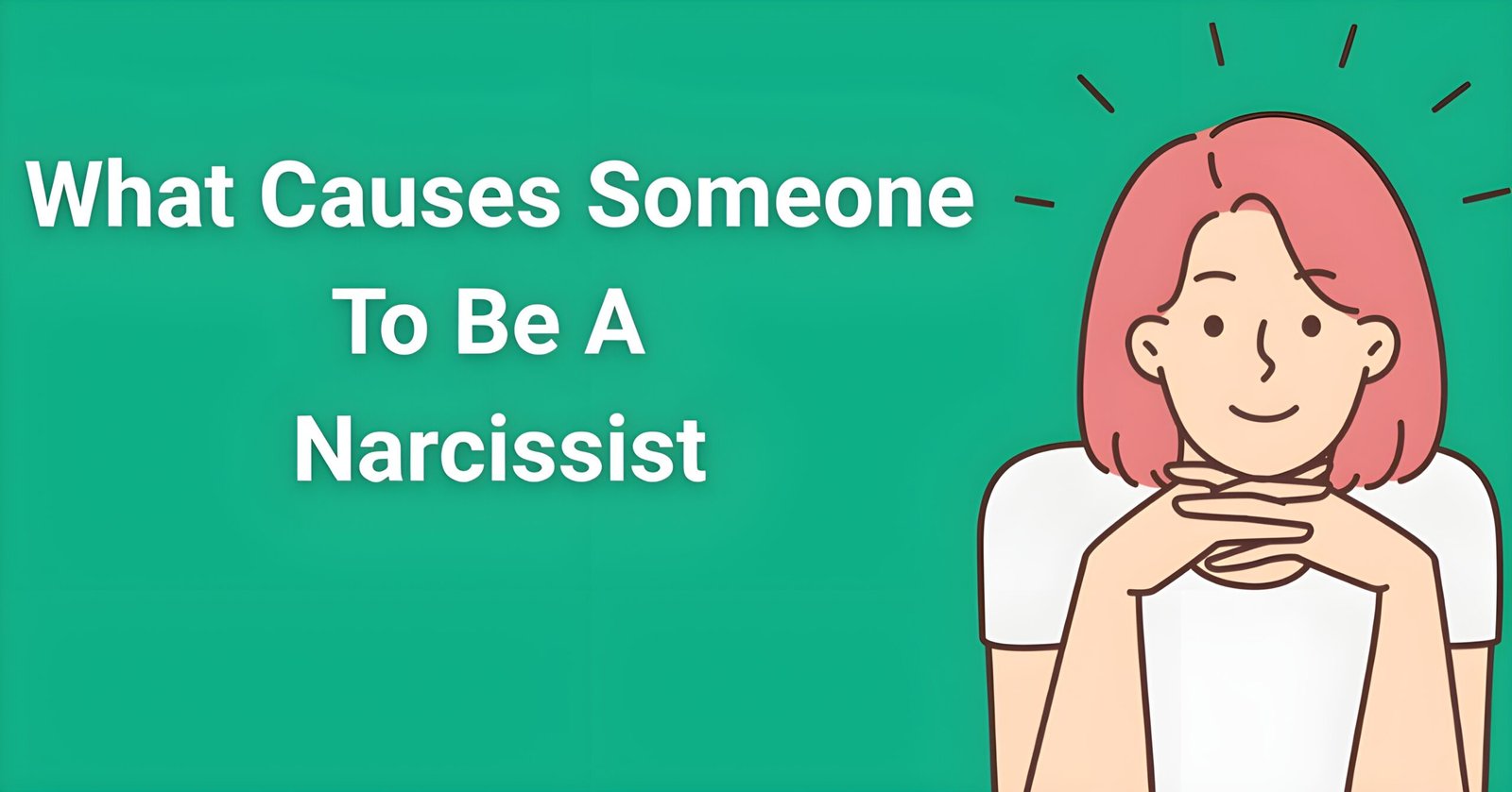 What causes someone to be a narcissist - illustration showing person in contemplative pose representing psychological development factors