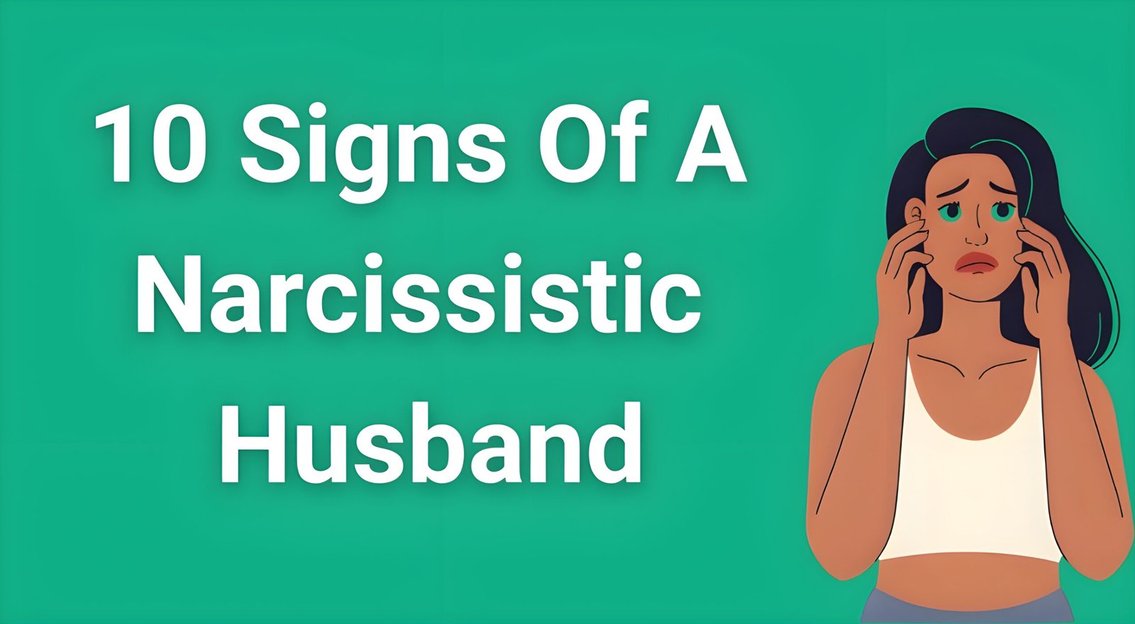 Woman looking confused and stressed, representing the 10 signs of a narcissistic husband affecting mental health and relationships