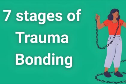 "Person breaking free from emotional chains representing the 7 stages of trauma bonding cycl