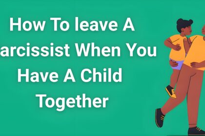 Parent protectively holding child while walking away from toxic relationship toward safety and freedom