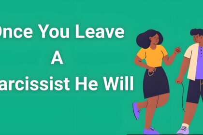 Woman walking away from toxic relationship while narcissistic partner exhibits controlling behaviors - what happens when you leave a narcissist
