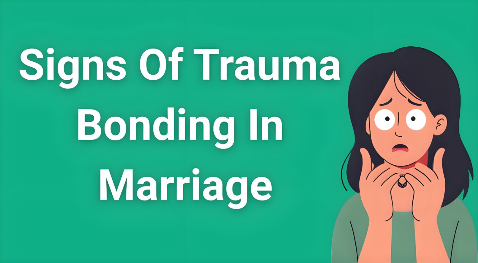 Person looking confused and distressed while holding wedding rings, representing the internal conflict of trauma bonding in marriage