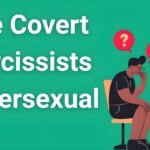 Covert narcissist hypersexual behavior warning signs and red flags illustration