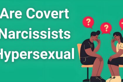Covert narcissist hypersexual behavior warning signs and red flags illustration
