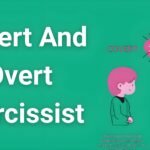 Infographic showing the key differences between covert and overt narcissist behaviors and manipulation tactics