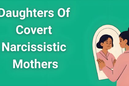 Sad woman looking in mirror representing daughters of covert narcissistic mothers struggling with identity and self-worth