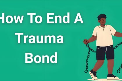 Person breaking free from chains representing how to end a trauma bond and achieve emotional freedom from toxic relationships