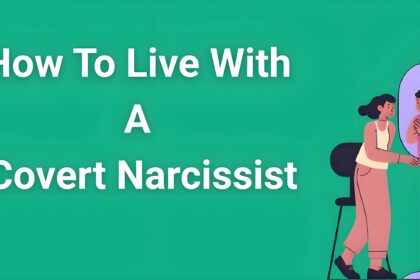 Person looking in mirror representing how to live with a covert narcissist while maintaining identity and self-worth