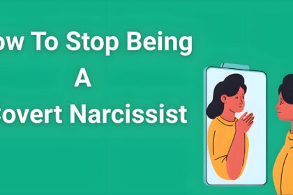 Person looking in mirror reflecting on how to stop being a covert narcissist and build authentic relationships