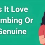 Woman looking confused while reading text messages, wondering is it love bombing or genuine interest from her romantic partner