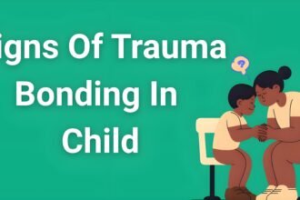 Warning signs of trauma bonding in child showing confused child with adult, illustrating psychological attachment patterns parents should recognize
